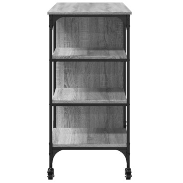 vidaXL Τρόλεϊ Κουζίνας Sonoma Γκρι 100x45x89,5cm Επεξεργασμένο Ξύλο 1 τεμ.