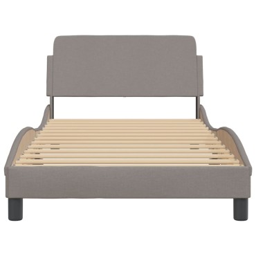 vidaXL Σκελετός Κρεβατιού Χωρίς Στρώμα Taupe 100 x 200 εκ. Υφασμάτινο