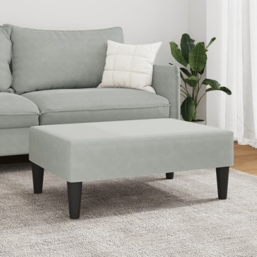 vidaXL Υποπόδιο Ανοιχτό Γκρι 77x55x31cm Βελούδινο 1 τεμ.