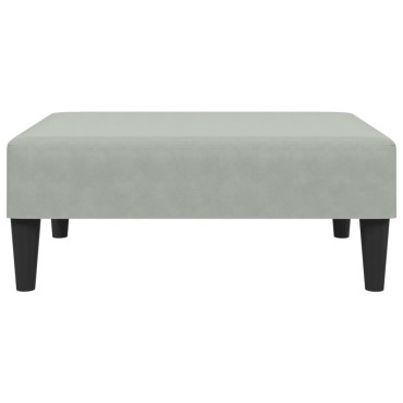 vidaXL Υποπόδιο Ανοιχτό Γκρι 77x55x31cm Βελούδινο 1 τεμ.