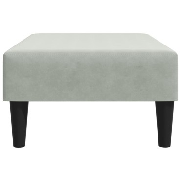 vidaXL Υποπόδιο Ανοιχτό Γκρι 77x55x31cm Βελούδινο 1 τεμ.