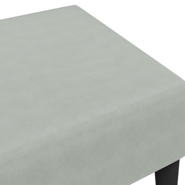 vidaXL Υποπόδιο Ανοιχτό Γκρι 77x55x31cm Βελούδινο 1 τεμ.