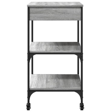 vidaXL Τρόλεϊ Κουζίνας Sonoma Γκρι 60x48x89,5cm Επεξεργασμένο Ξύλο 1 τεμ.