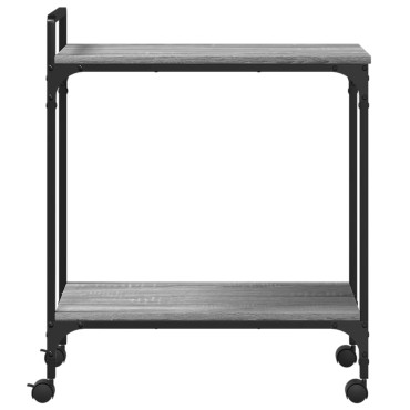 vidaXL Τρόλεϊ Κουζίνας Sonoma Γκρι 60,5x31x72,5cm Επεξεργασμένο Ξύλο 1 τεμ.