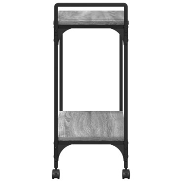 vidaXL Τρόλεϊ Κουζίνας Sonoma Γκρι 60,5x31x72,5cm Επεξεργασμένο Ξύλο 1 τεμ.