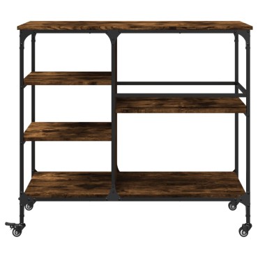 vidaXL Τρόλεϊ Κουζίνας Καπνιστή Δρυς 100x45x89,5cm Επεξεργασμένο Ξύλο 1 τεμ.