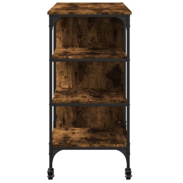 vidaXL Τρόλεϊ Κουζίνας Καπνιστή Δρυς 100x45x89,5cm Επεξεργασμένο Ξύλο 1 τεμ.