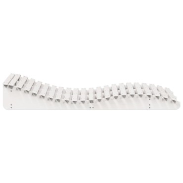 vidaXL Ξαπλώστρα Λευκό 205x110x31,5cm από Μασίφ Ξύλο Πεύκου 1 τεμ.