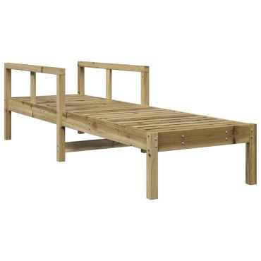vidaXL Ξαπλώστρα 199,5x62x55cm από Εμποτ. Ξύλο Πεύκου 1 τεμ.