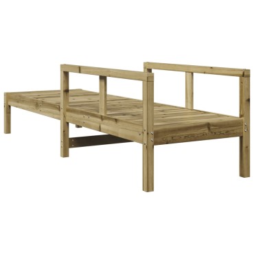 vidaXL Ξαπλώστρα 199,5x62x55cm από Εμποτ. Ξύλο Πεύκου 1 τεμ.