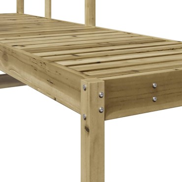 vidaXL Ξαπλώστρα 199,5x62x55cm από Εμποτ. Ξύλο Πεύκου 1 τεμ.