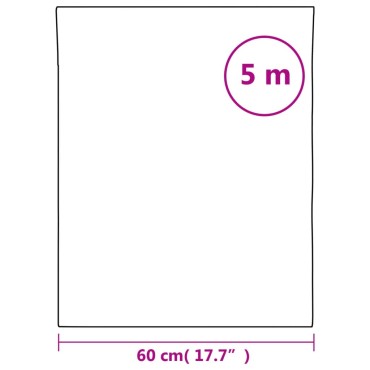 vidaXL Μεμβράνη Παραθύρου Ματ Γκρι 60x500 εκ. PVC