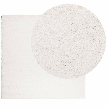 vidaXL Χαλί Shaggy PAMPLONA με Ψηλό Πέλος Μοντέρνο Κρεμ 160x160cm