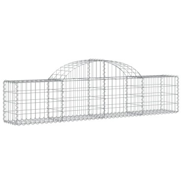 vidaXL Συρματοκιβώτια Τοξωτά 14 τεμ. 200x30x40/60 εκ. Γαλβαν. Ατσάλι