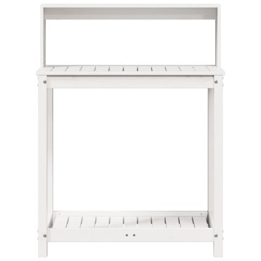 vidaXL Τραπέζι Κηπουρικής με Ράφια 82,5x50x109,5 εκ. Μασίφ Ξύλο Πεύκου