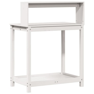vidaXL Τραπέζι Κηπουρικής με Ράφια 82,5x50x109,5 εκ. Μασίφ Ξύλο Πεύκου