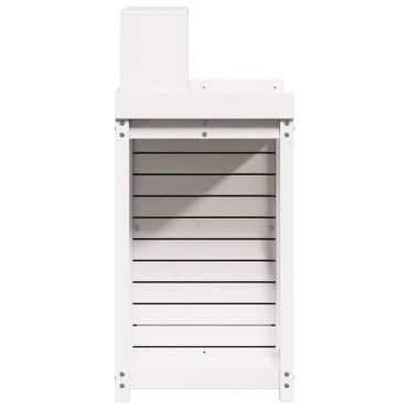 vidaXL Τραπέζι Κηπουρικής με Ράφια 82,5x50x109,5 εκ. Μασίφ Ξύλο Πεύκου