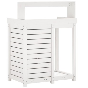vidaXL Τραπέζι Κηπουρικής με Ράφια 82,5x50x109,5 εκ. Μασίφ Ξύλο Πεύκου