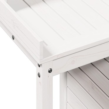 vidaXL Τραπέζι Κηπουρικής με Ράφια 82,5x50x109,5 εκ. Μασίφ Ξύλο Πεύκου