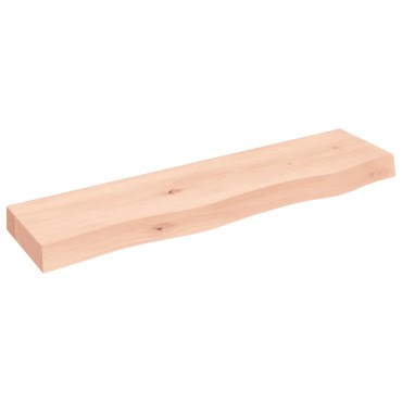 vidaXL Ράφι Τοίχου 80x20x6cm από Ακατέργαστο Μασίφ Ξύλο Δρυός 1 τεμ.
