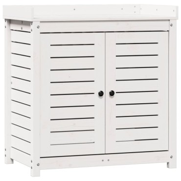 vidaXL Τραπέζι Κηπουρικής με Ράφια 82,5x50x86,5 εκ. Μασίφ Ξύλο Πεύκου