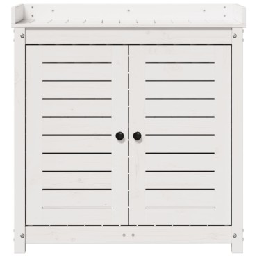 vidaXL Τραπέζι Κηπουρικής με Ράφια 82,5x50x86,5 εκ. Μασίφ Ξύλο Πεύκου