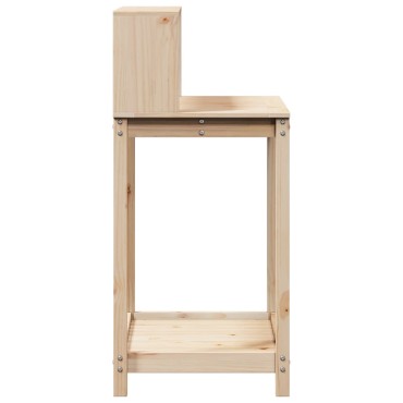 vidaXL Τραπέζι Κηπουρικής με Ράφια 82,5x50x109,5 εκ. Μασίφ Ξύλο Πεύκου