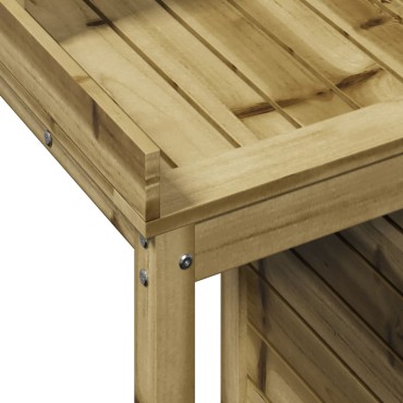 vidaXL Τραπέζι Κηπουρικής με Ράφια 82,5x50x109,5 εκ Εμποτ. Ξύλο Πεύκου