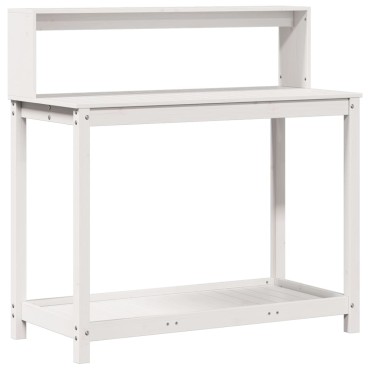 vidaXL Τραπέζι Κηπουρικής με Ράφια 108x50x109,5 εκ. Μασίφ Ξύλο Πεύκου
