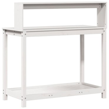 vidaXL Τραπέζι Κηπουρικής με Ράφια 108x50x109,5 εκ. Μασίφ Ξύλο Πεύκου