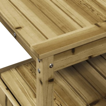 vidaXL Τραπέζι Κηπουρικής με Ράφια 82,5x45x81 εκ. Εμποτ. Ξύλο Πεύκου