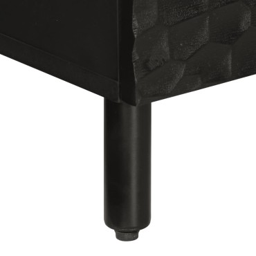 vidaXL Έπιπλο Τηλεόρασης Μαύρο 70x33x46cm από Μασίφ Ξύλο Μάνγκο