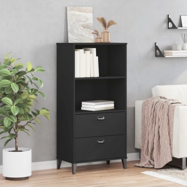 vidaXL Βιβλιοθήκη VIKEN Μαύρη 60x35x123cm από Επεξεργασμένο Ξύλο 1 τεμ.