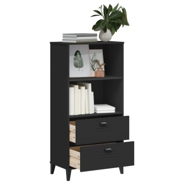 vidaXL Βιβλιοθήκη VIKEN Μαύρη 60x35x123cm από Επεξεργασμένο Ξύλο 1 τεμ.
