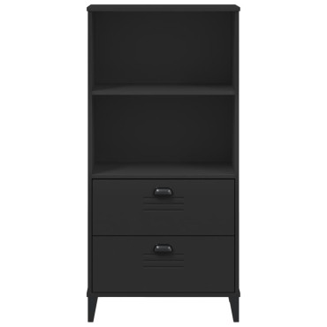 vidaXL Βιβλιοθήκη VIKEN Μαύρη 60x35x123cm από Επεξεργασμένο Ξύλο 1 τεμ.