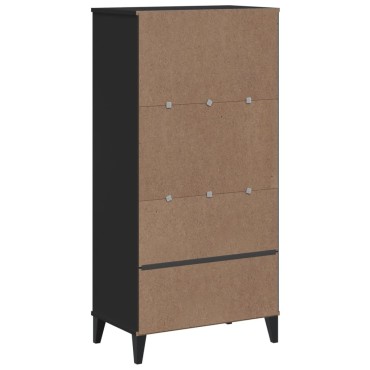 vidaXL Βιβλιοθήκη VIKEN Μαύρη 60x35x123cm από Επεξεργασμένο Ξύλο 1 τεμ.