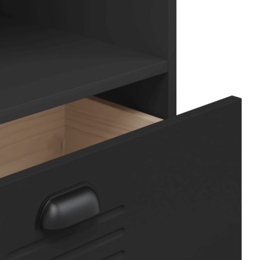 vidaXL Βιβλιοθήκη VIKEN Μαύρη 60x35x123cm από Επεξεργασμένο Ξύλο 1 τεμ.
