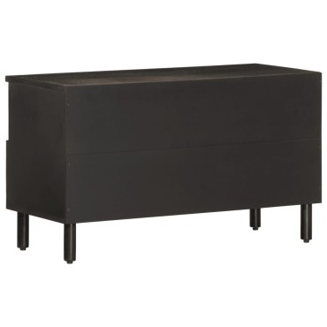 vidaXL Έπιπλο Τηλεόρασης Μαύρο 80x33x46cm από Μασίφ Ξύλο Μάνγκο