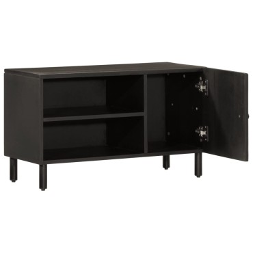 vidaXL Έπιπλο Τηλεόρασης Μαύρο 80x31x46cm από Μασίφ Ξύλο Μάνγκο