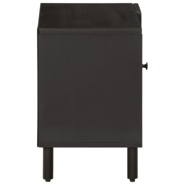 vidaXL Έπιπλο Τηλεόρασης Μαύρο 80x31x46cm από Μασίφ Ξύλο Μάνγκο