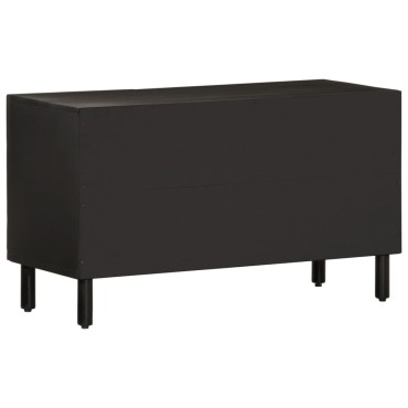 vidaXL Έπιπλο Τηλεόρασης Μαύρο 80x31x46cm από Μασίφ Ξύλο Μάνγκο