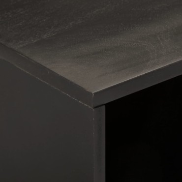 vidaXL Έπιπλο Τηλεόρασης Μαύρο 80x31x46cm από Μασίφ Ξύλο Μάνγκο