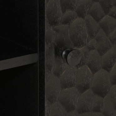vidaXL Έπιπλο Τηλεόρασης Μαύρο 80x31x46cm από Μασίφ Ξύλο Μάνγκο