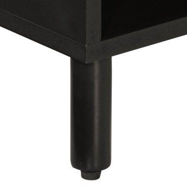 vidaXL Έπιπλο Τηλεόρασης Μαύρο 80x31x46cm από Μασίφ Ξύλο Μάνγκο