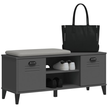 vidaXL Παπουτσοθήκη VIKEN Ανθρακί Γκρι 106x35x45cm από Επεξεργ. Ξύλο