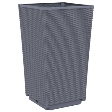 vidaXL Ζαρντινιέρες Κήπου 4 τεμ. Μπλε Γκρι 32,5x32,5x57 εκ. Πολυπροπυλένιο