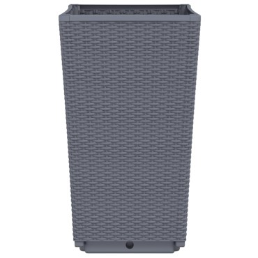 vidaXL Ζαρντινιέρες Κήπου 4 τεμ. Μπλε Γκρι 32,5x32,5x57 εκ. Πολυπροπυλένιο