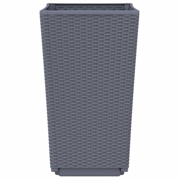 vidaXL Ζαρντινιέρες Κήπου 4 τεμ. Μπλε Γκρι 32,5x32,5x57 εκ. Πολυπροπυλένιο