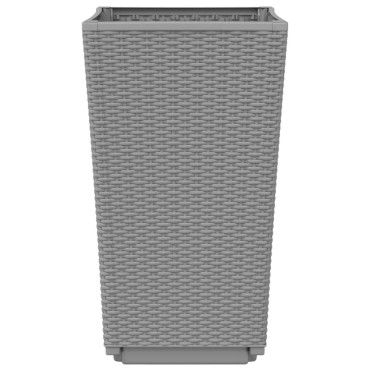 vidaXL Ζαρντινιέρες 2 τεμ. Αν. Γκρι 32,5x32,5x57 εκ. Πολυπροπυλένιο