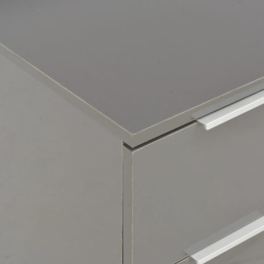 vidaXL Μπουφές Ψηλός Γυαλιστερός Γκρι 60x35x80cm Επεξ. Ξύλο 1 τεμ.